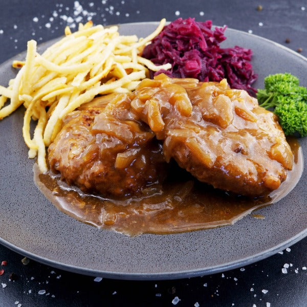 Hacksteaks in Zwiebelsauce, 2 Stück, 450 g